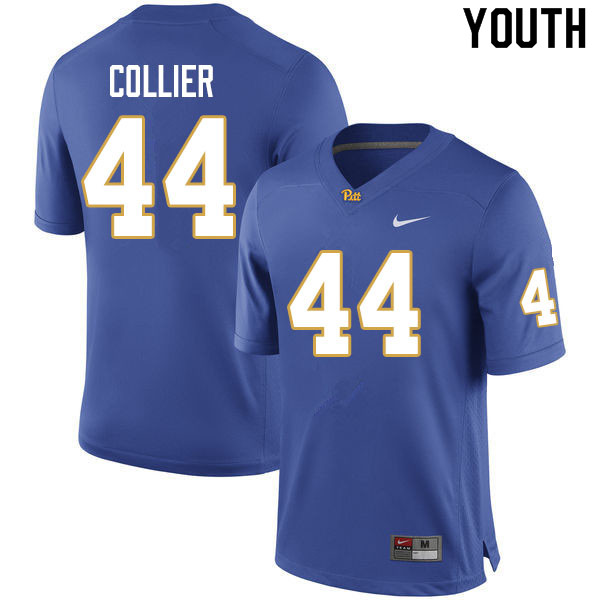 Youth #44 Jason Collier Pitt Panthers College Football Jerseys Sale-Royal